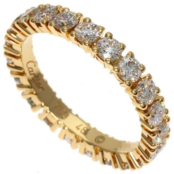 Cartier Destinée Full Eternity Diamond #48 Ring 18K Yellow Gold Ladies